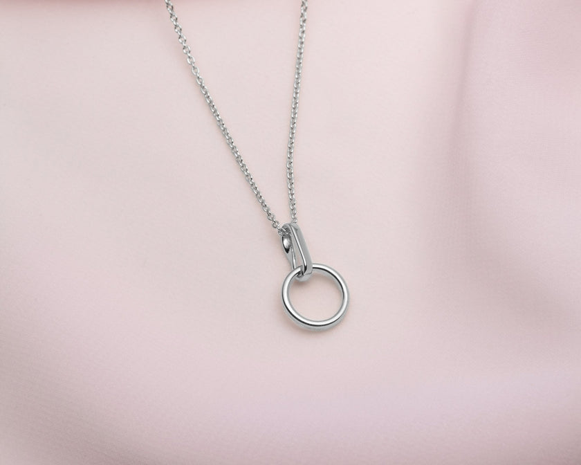 petit collier cercle réversible