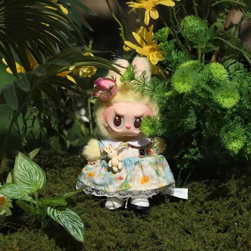 Handmade Labubu outfits- cute flower dress (for labubu 17cm) [pre order]