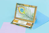 Graceful Plumes Luxury Linen Card Pack A4 
