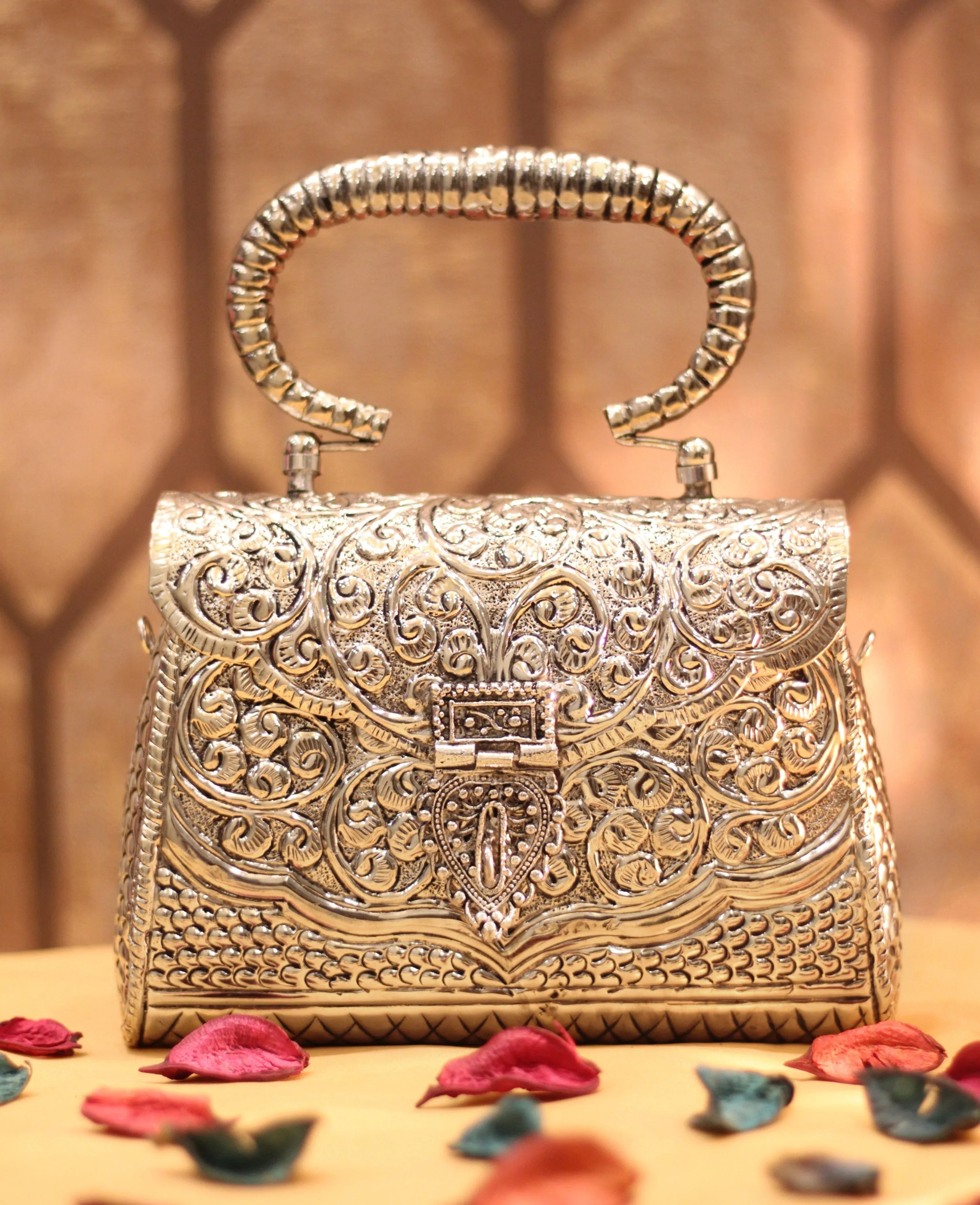 KISHA Silver Clutch