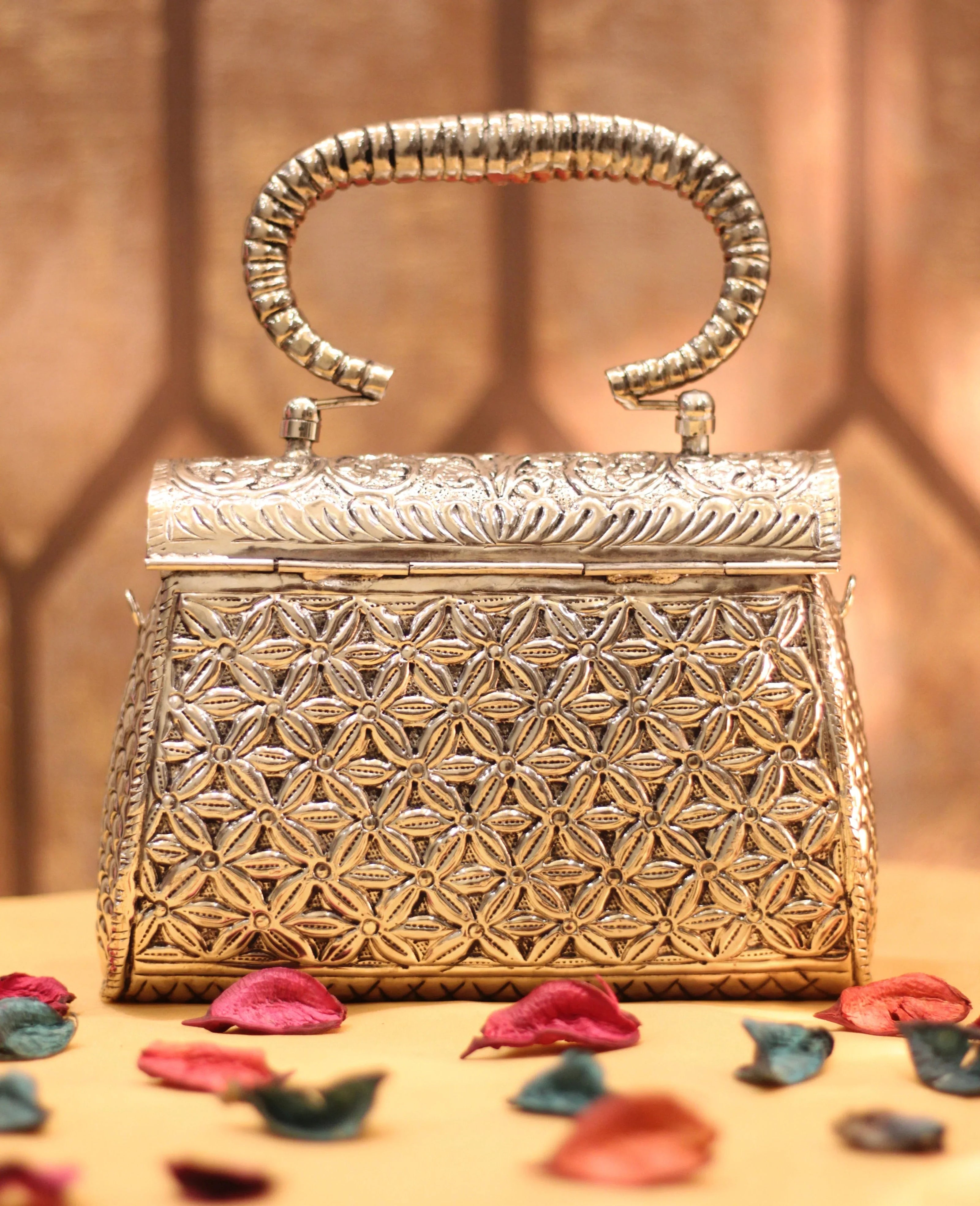 KISHA Silver Clutch