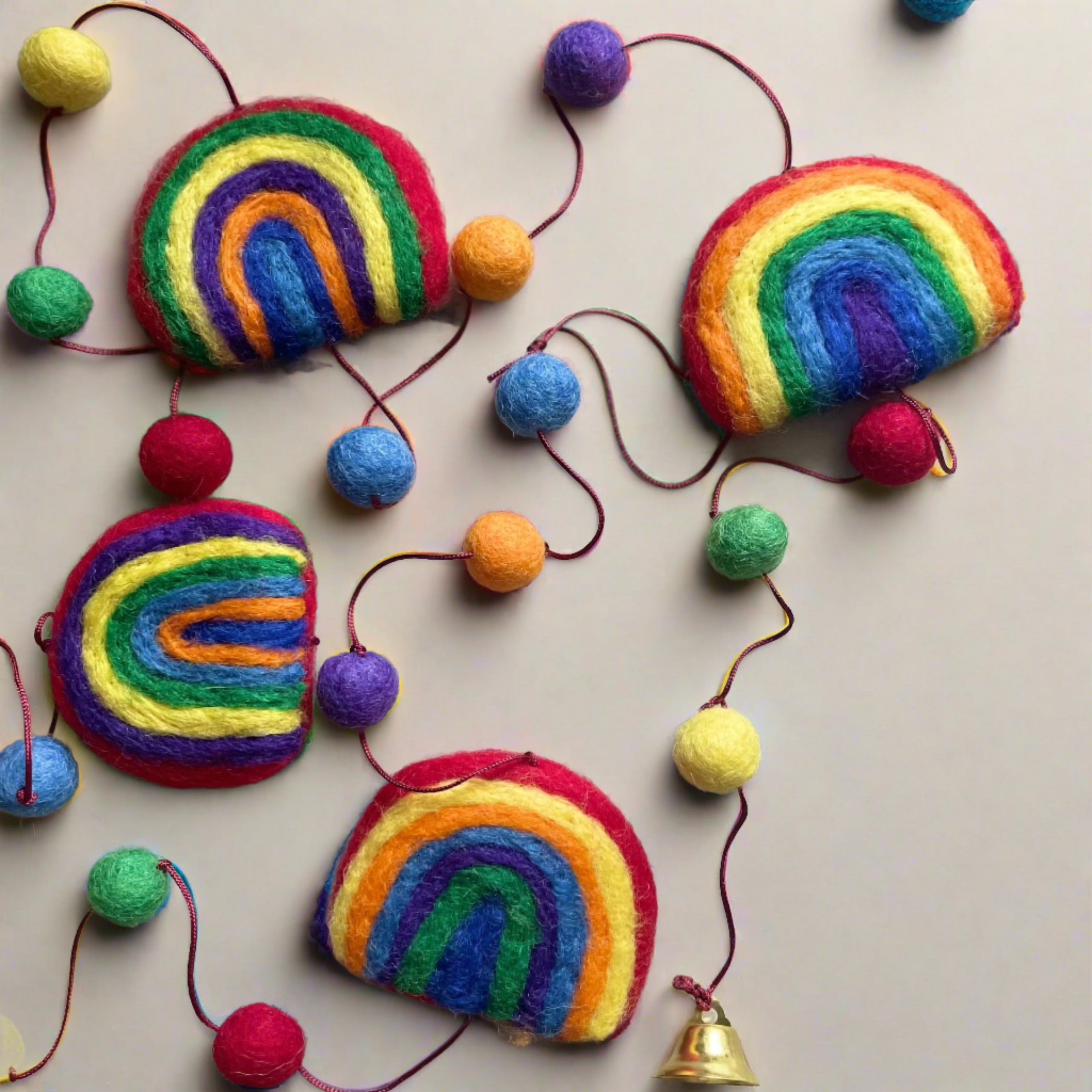 String of Felt Rainbows
