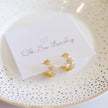 Calista Crystal Flower Hoop Earrings