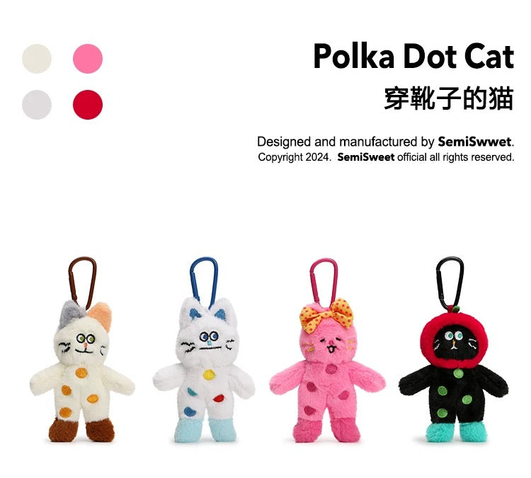 Polka dot Cat Bag charm [pre order]