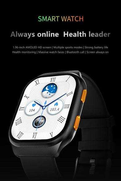 TUTT AMOLED Screen Smartwatch | Always-On Display | Health & Fitness Tracker | YOKO | IP68 Men & Women Smartwatch (Two Straps)