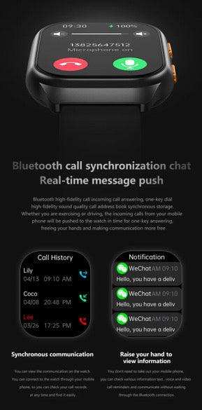 TUTT AMOLED Screen Smartwatch | Always-On Display | Health & Fitness Tracker | YOKO | IP68 Men & Women Smartwatch (Two Straps)