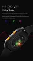 TUTT AMOLED Screen Smartwatch | Always-On Display | Health & Fitness Tracker | YOKO | IP68 Men & Women Smartwatch (Two Straps)