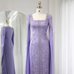 Kaftan style cape sleeves gown