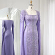 Kaftan style cape sleeves gown