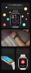 TUTT AMOLED Screen Smartwatch | Always-On Display | Health & Fitness Tracker | YOKO | IP68 Men & Women Smartwatch (Two Straps)