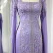 Kaftan style cape sleeves gown