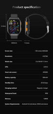 TUTT AMOLED Screen Smartwatch | Always-On Display | Health & Fitness Tracker | YOKO | IP68 Men & Women Smartwatch (Two Straps)