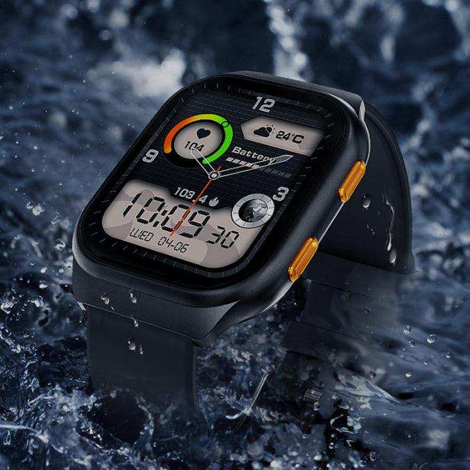TUTT AMOLED Screen Smartwatch | Always-On Display | Health & Fitness Tracker | YOKO | IP68 Men & Women Smartwatch (Two Straps)