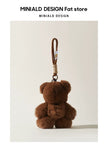 Fur brown bear bag charm [pre order]
