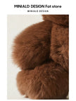 Fur brown bear bag charm [pre order]