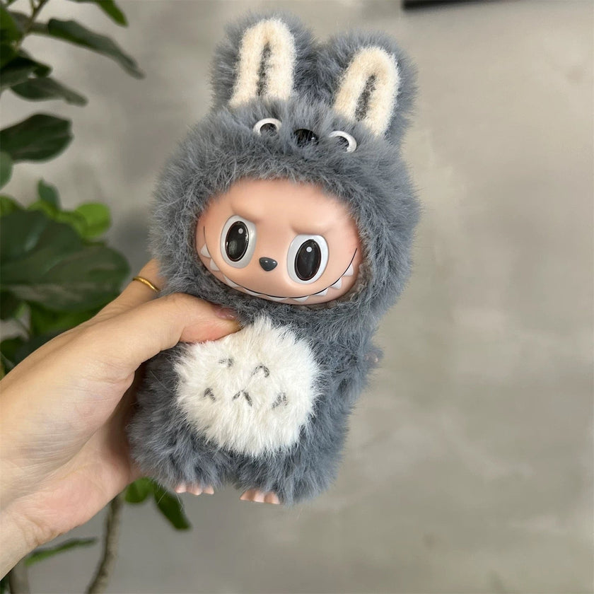 [pre order] Handmade Labubu Outfit- fuzzy Totoro edition