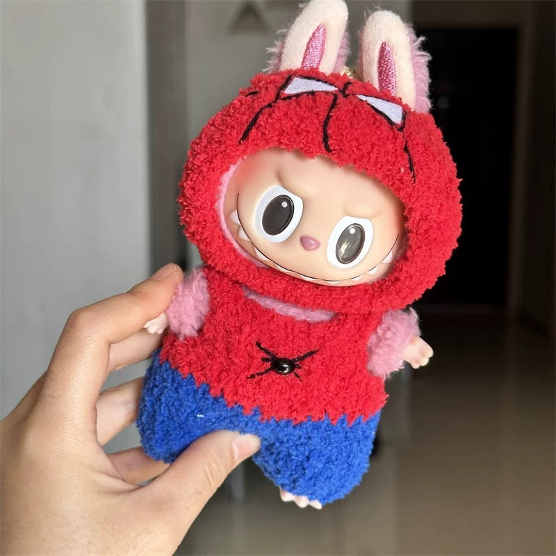 [pre order] Handmade Labubu Outfit- Spiderman edition