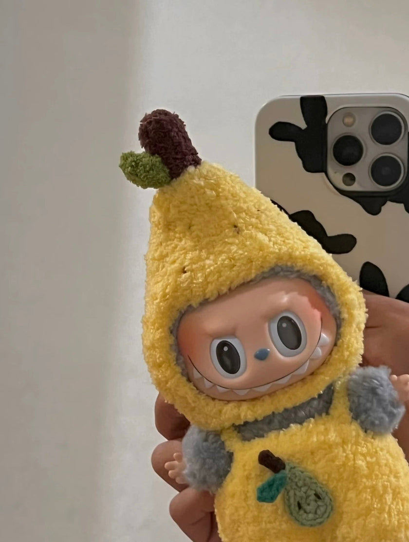 [pre order] handmade labubu pear themed outfit