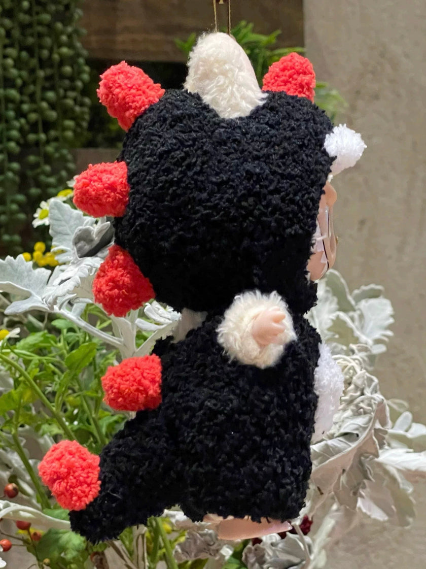 [pre order] handmade labubu dinosaur themed outfit