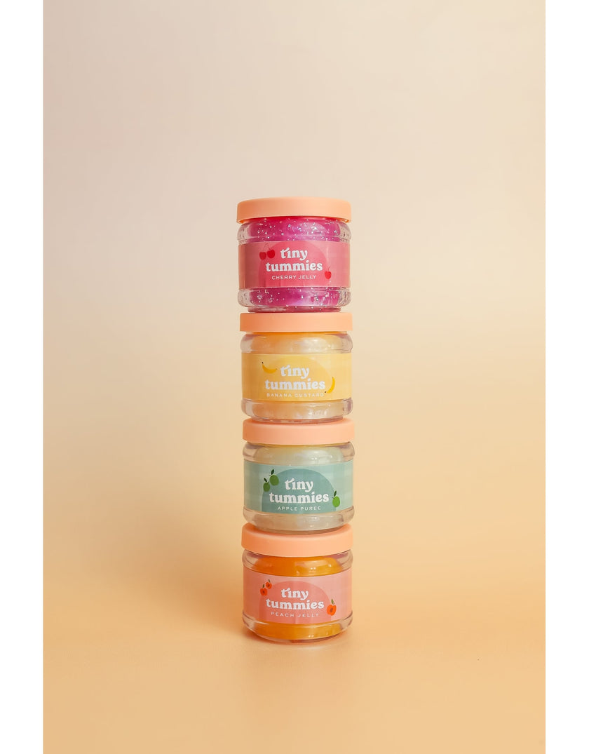 Tiny Tummies Banana Custard Food Jar and Spoon Set - Tiny Harlow