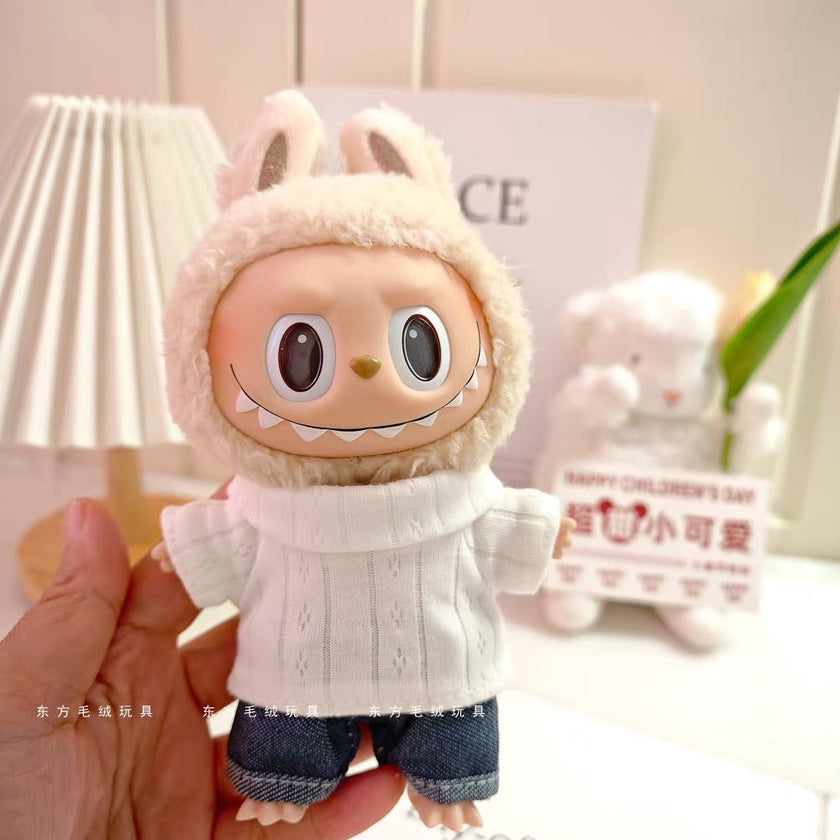 Handmade Labubu outfits- cute plain top + jean  [pre order]