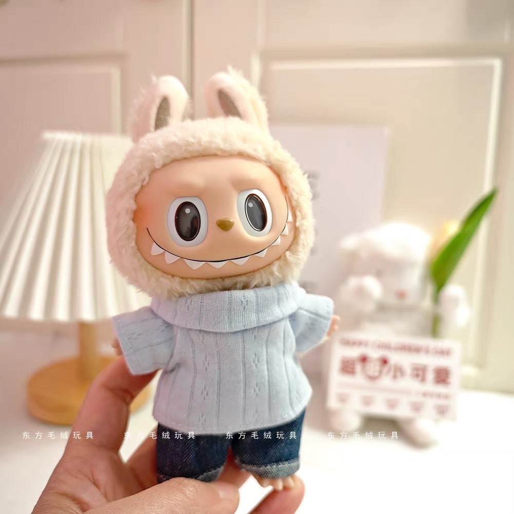 Handmade Labubu outfits- cute plain top + jean  [pre order]