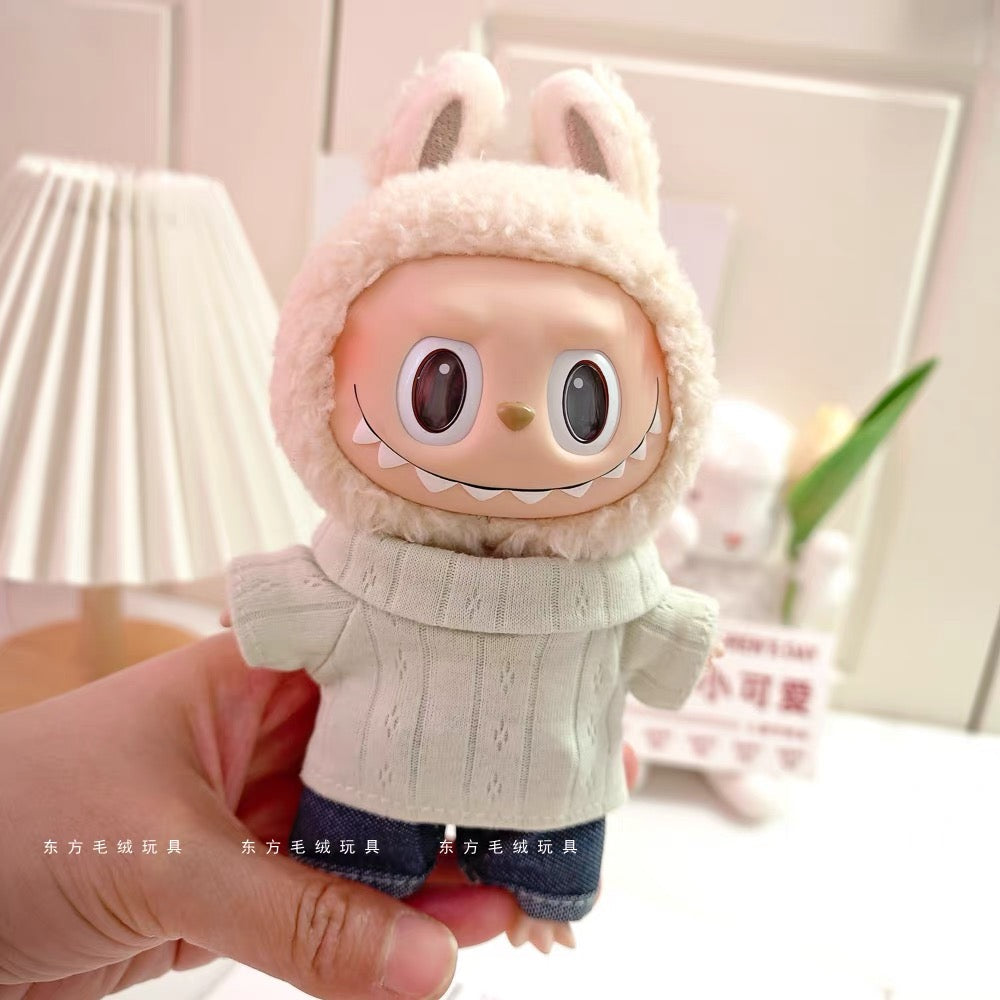 Handmade Labubu outfits- cute plain top + jean  [pre order]