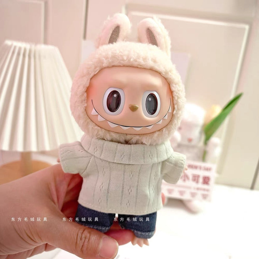 Handmade Labubu outfits- cute plain top + jean  [pre order]