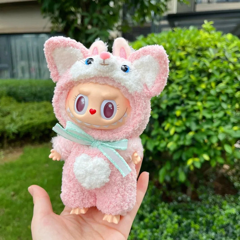 [pre order] Handmade Labubu Outfit- pink mouse edition