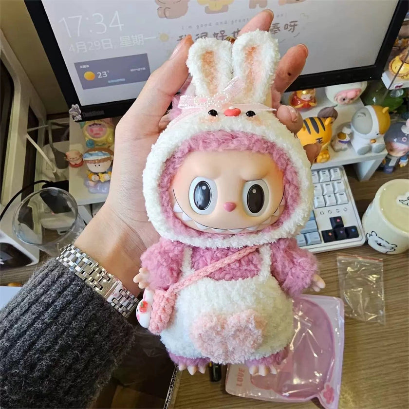[pre order] Handmade Labubu Outfit- white rabbit edition