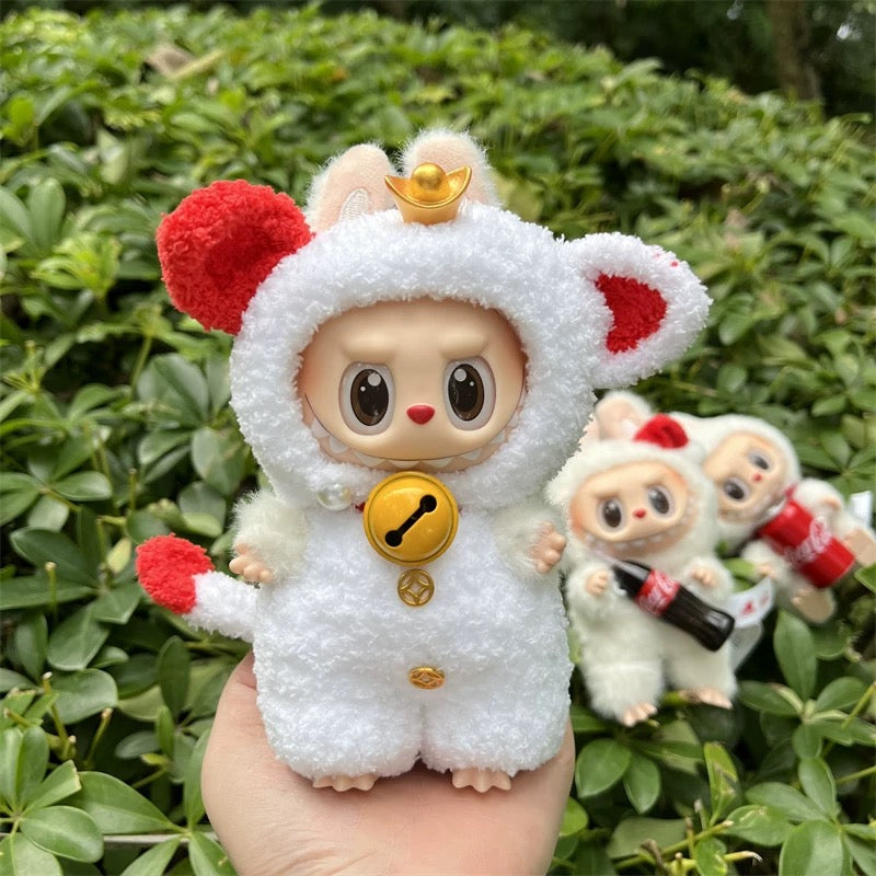 [pre order] Handmade Labubu Outfit- Lucky cat edition