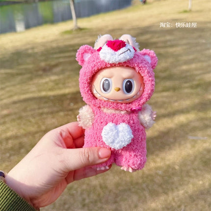 [pre order] Handmade Labubu Outfit- strawberry bear edition