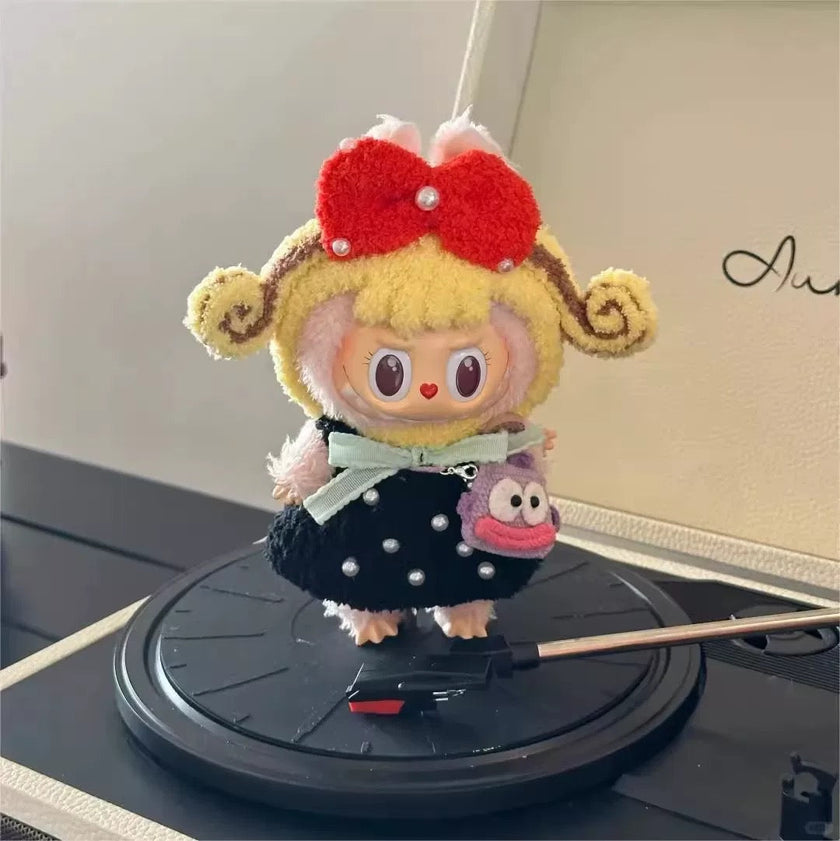 [pre order] Handmade Labubu Outfit- curly hair set