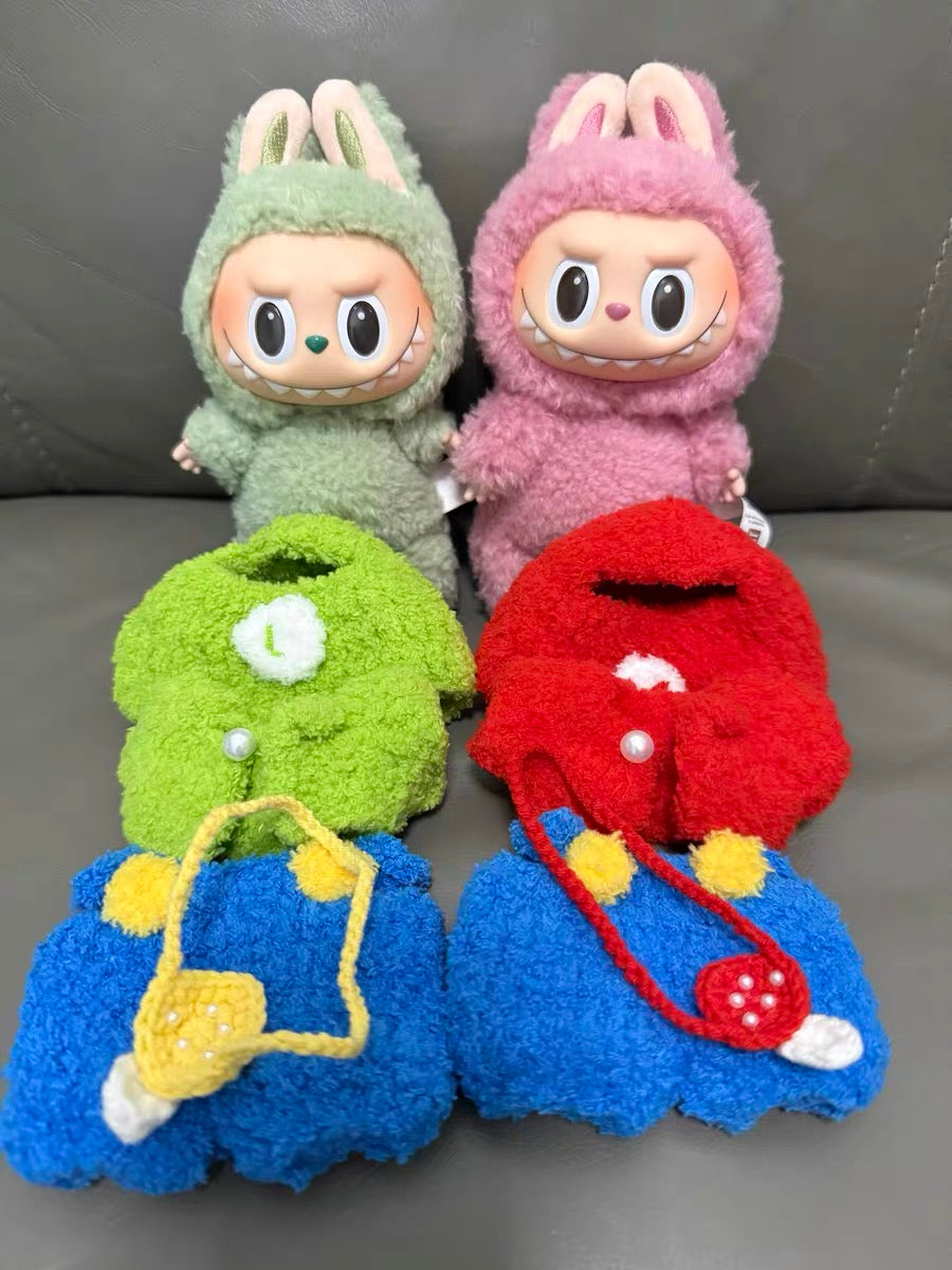 Handmade Labubu Outfit – Mario And Luigi Edition [pre order]