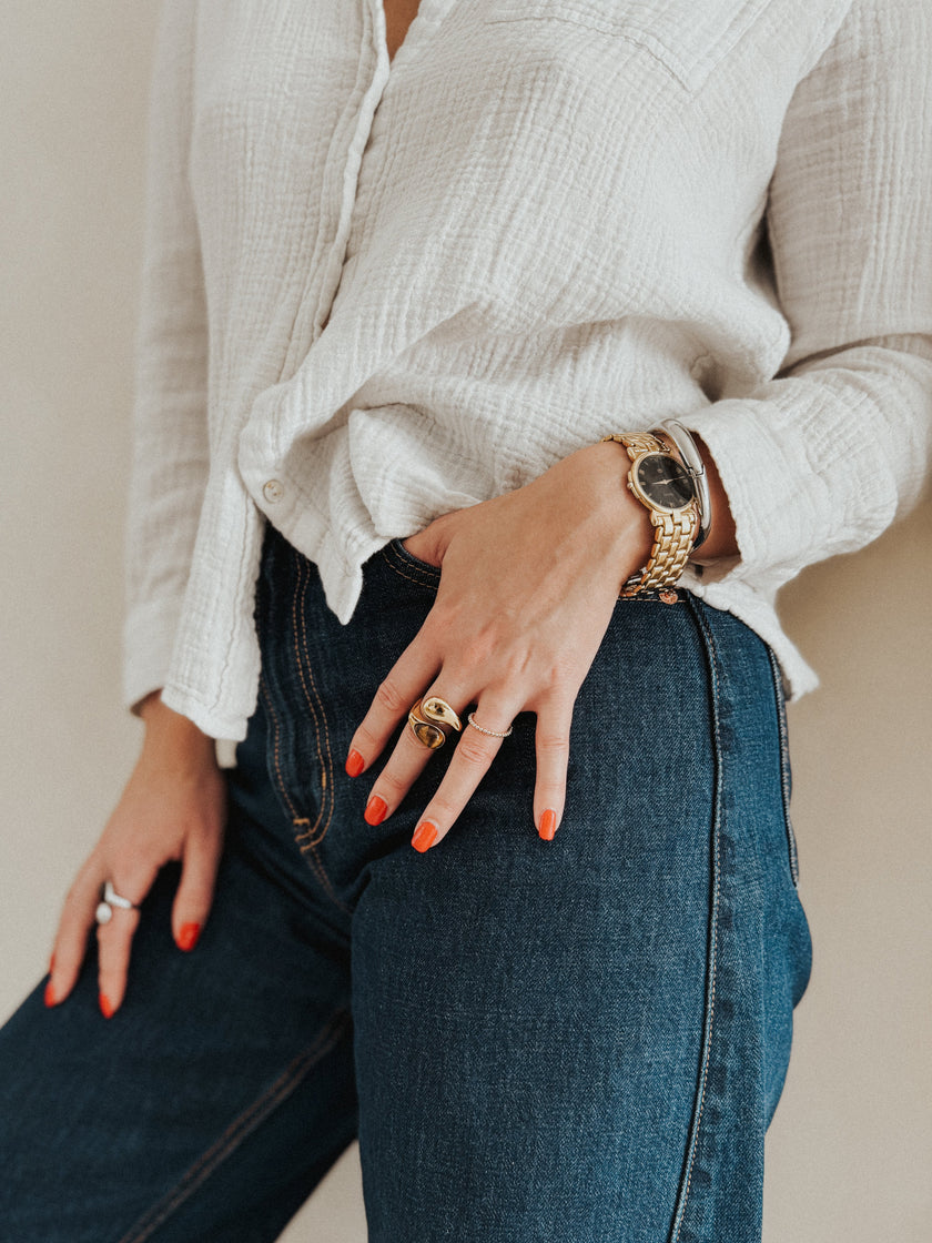 Gold Filled / Sterling Silver Stretch Ring
