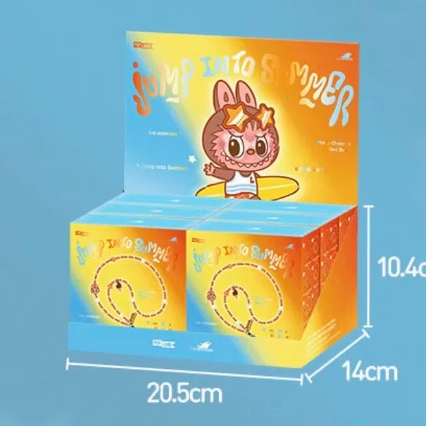 [pre order] labubu Popland exclusive jump into summer long necklace lanyard blind box