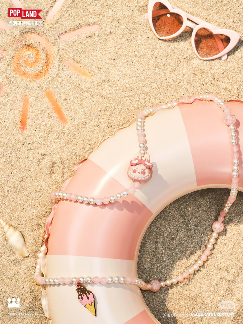 [pre order] labubu Popland exclusive jump into summer long necklace lanyard blind box