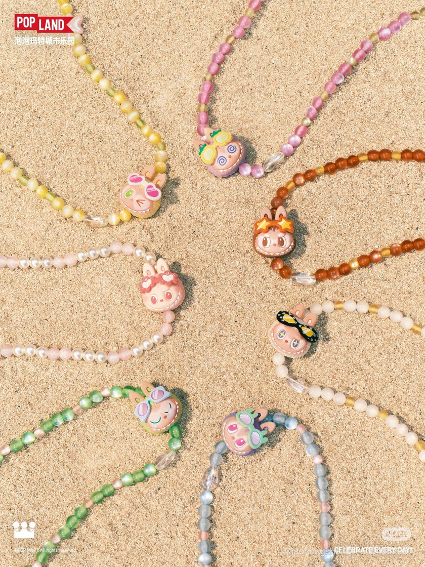[pre order] labubu Popland exclusive jump into summer long necklace lanyard blind box
