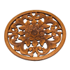 Wooden Round Carved Flower