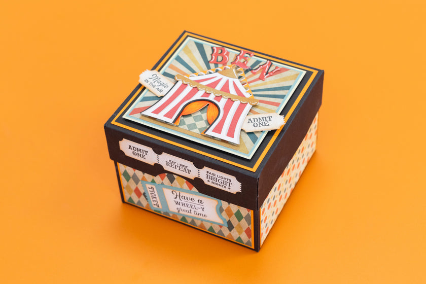 Vintage Carnival Stamp & Die - Ticket Fun