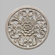 Wooden Round Carved Flower
