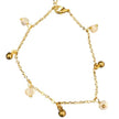 Mother Of Pearl & Droplet Bracelet In Gold Plate