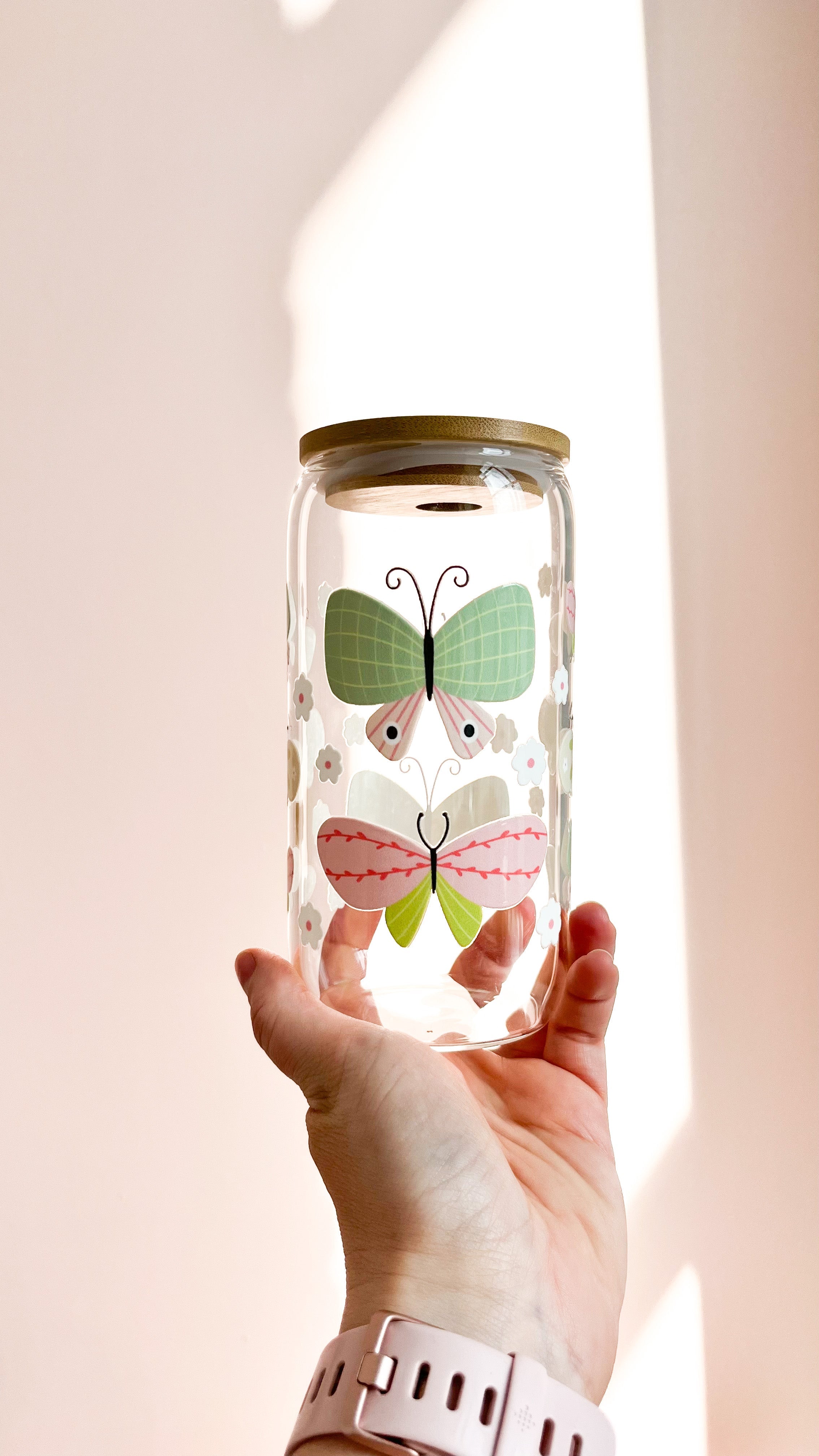 Verre boho - papillons