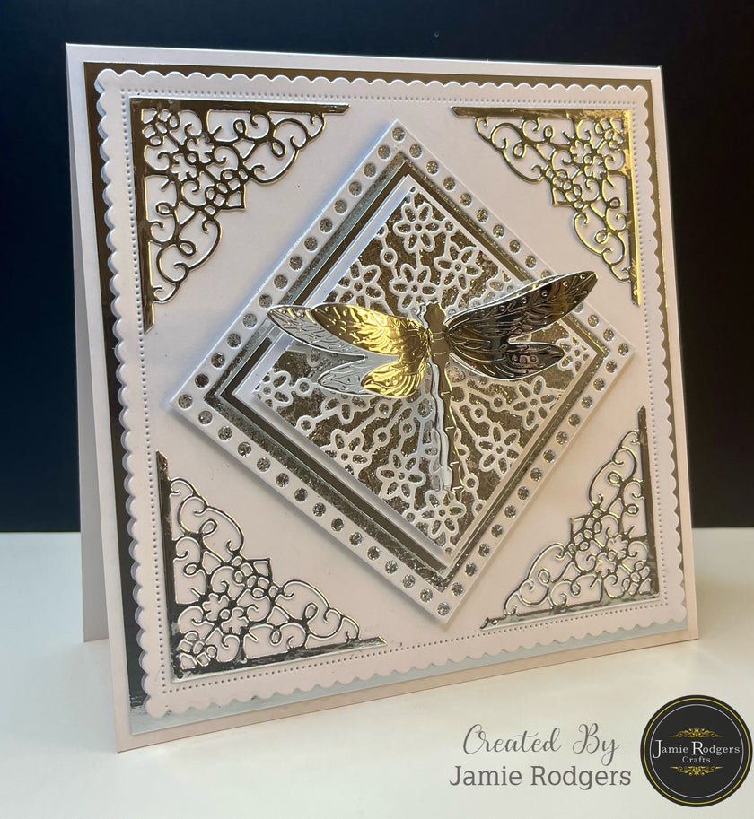 Jamie Rodgers Crafts Floral Square Tile Die Set