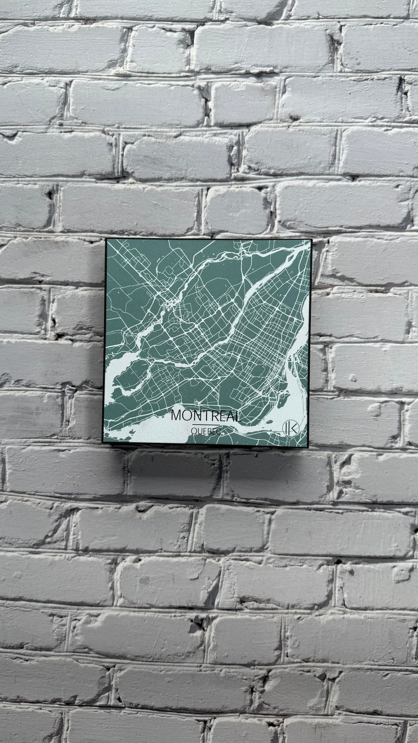 Ikon en bois - Map de Montréal
