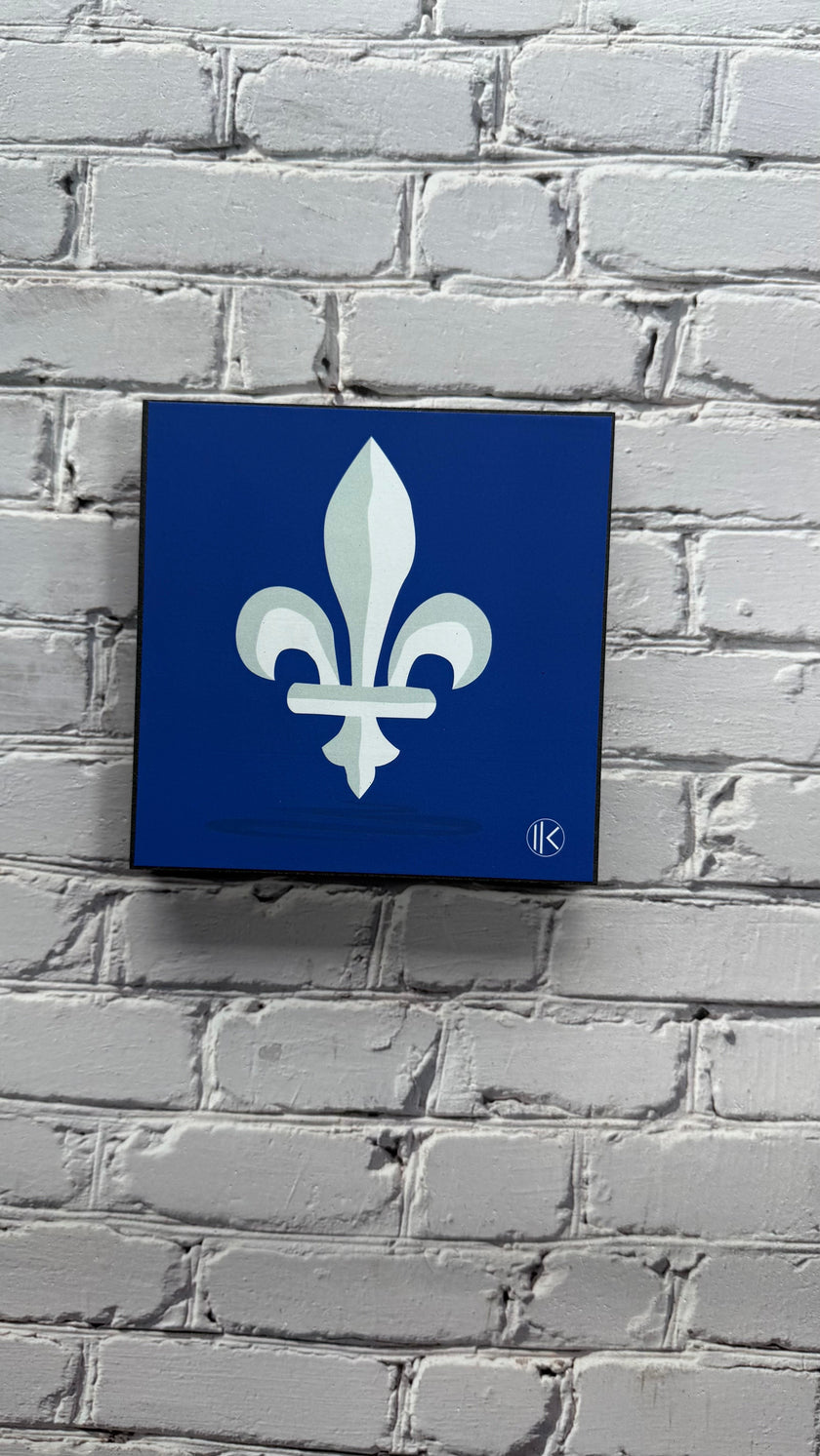 Ikon en bois - Fleur de lys