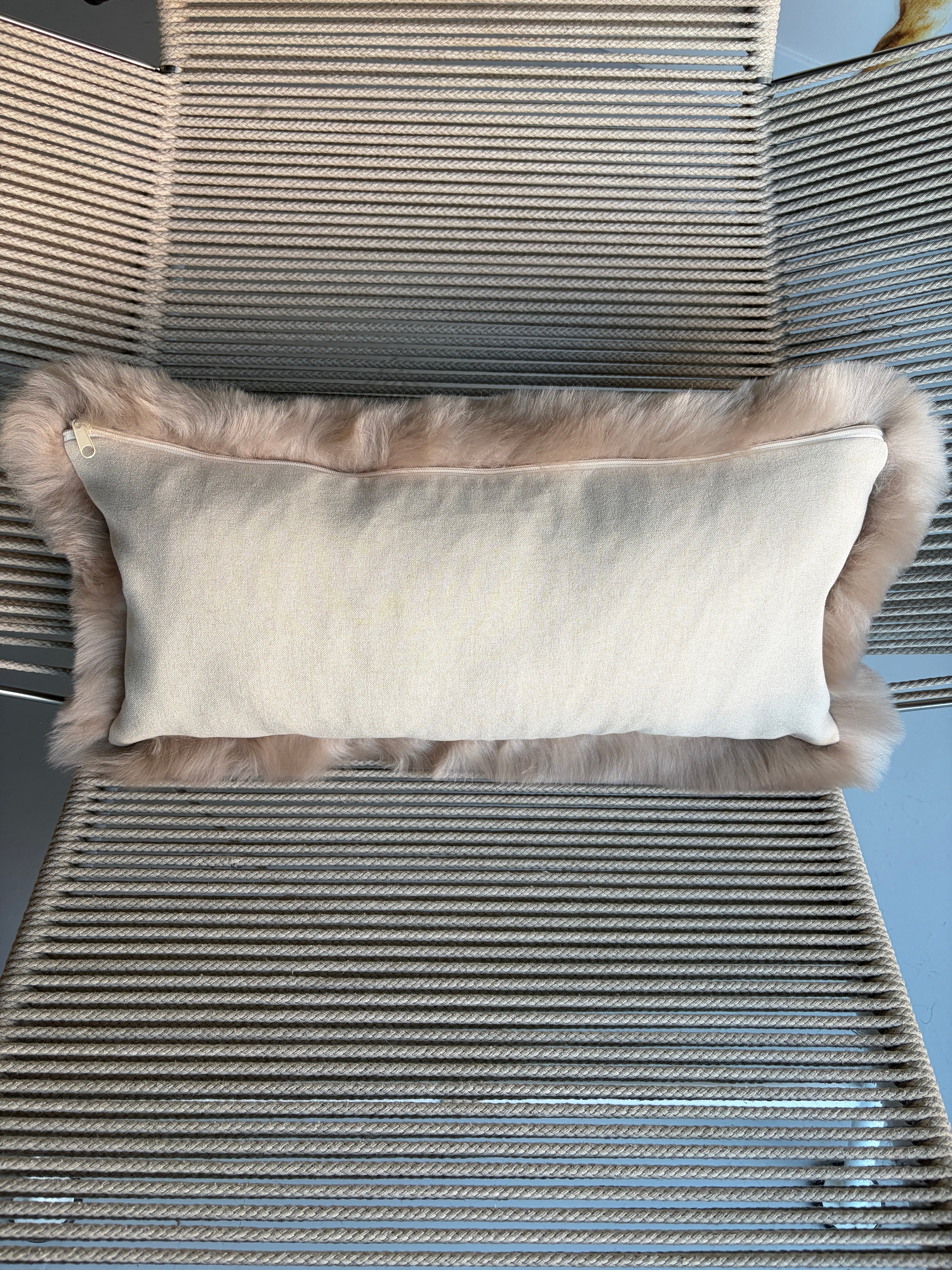 Rectangular Shorn Nude Icelandic Sheepskin Pillow Cover