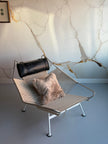 Square Shorn Nude Icelandic Sheepskin Pillow Cover