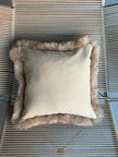 Square Shorn Nude Icelandic Sheepskin Pillow Cover