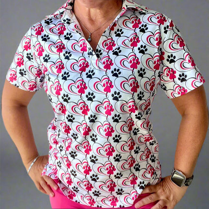 2025 Loose fit Assorted Women's V- neck Polos